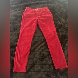 Universal Thread Red Corduroy Skinny Pants Size 6 / 28R High Rise